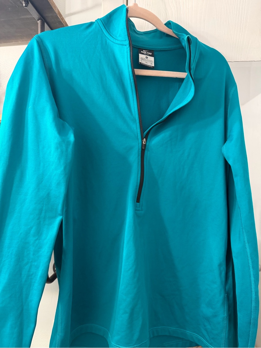 Nike Pro Half-Zip Pullover in Bright Teal